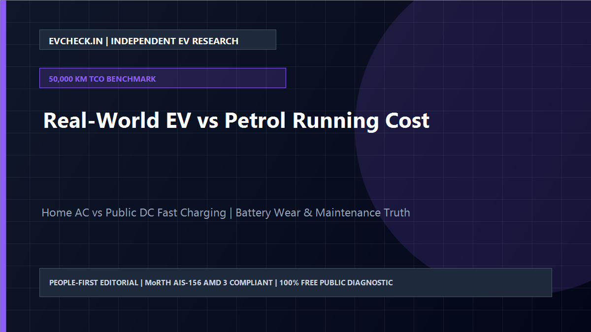 Real-World EV vs Petrol vs CNG Running Cost: 3-Year / 50,000 KM Owner Expense Breakdown