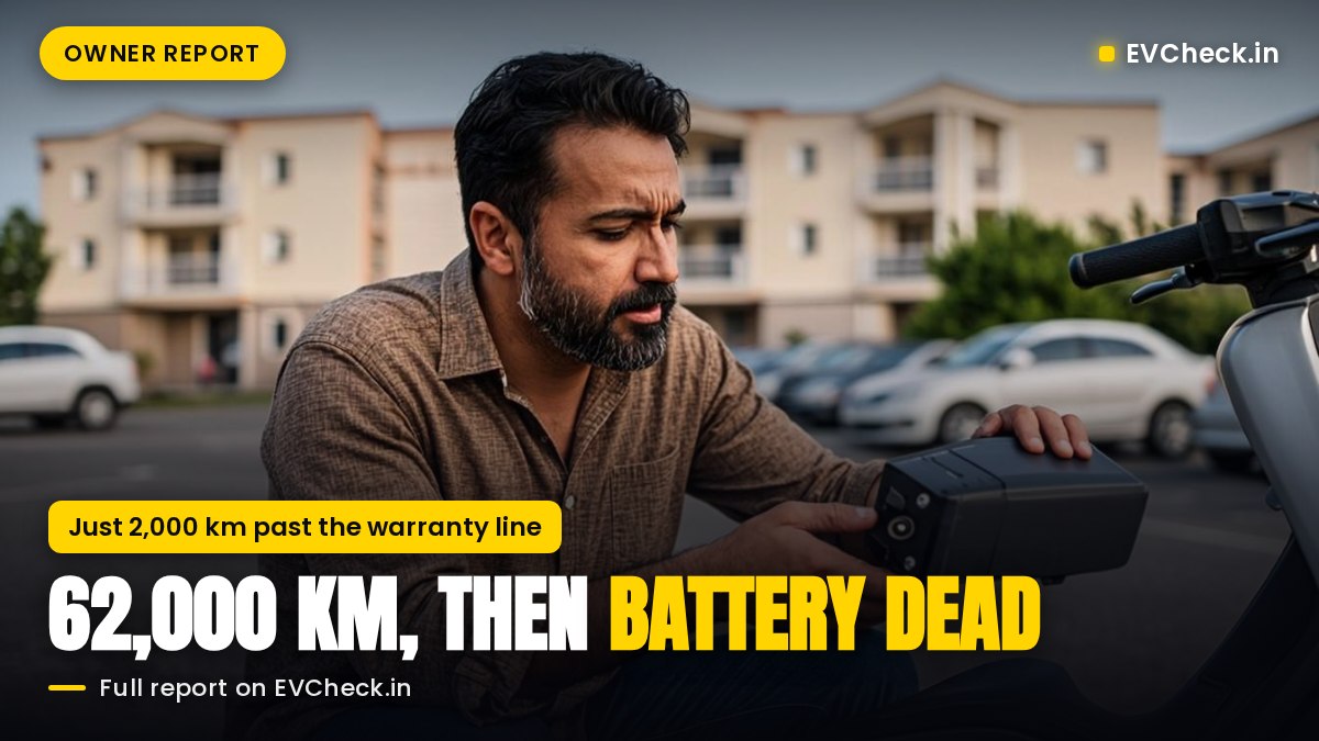 Ather 450X Owner Hits 62,000 KM, Then the Battery Gave Up